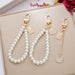 Jewelry WholesaleWholesale Vintage Metal Small Gift Letter Pearl KeyChain JDC-KC-Yaoyun013 Keychains 瑶韵 %variant_option1% %variant_option2% %variant_option3%  Factory Price JoyasDeChina Joyas De China