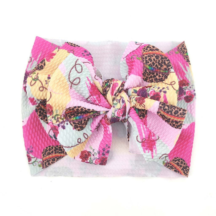 Wholesale wide-brimmed bow baby does not hurt the skin breathable sweatband JDC-HD-ML027