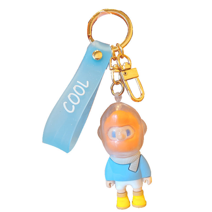 Wholesale boyfriend force boyfriend tide play cute personality three-dimensional couple keychain JDC-KC-LeZ012