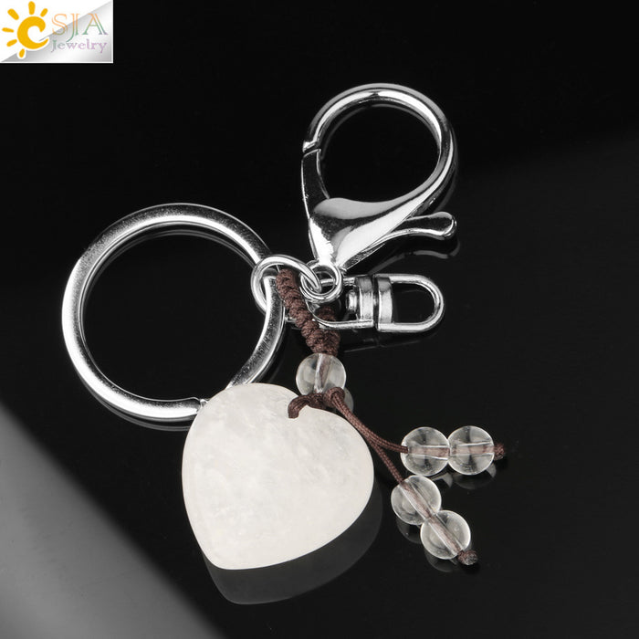 Wholesale Heart Shaped Turquoise Opal Crystal Keychain JDC-KC-HS002