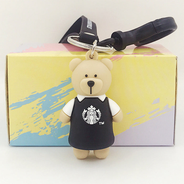 Wholesale Keychains PVC Hardware Cute Cartoon Bear (M) MOQ≥2 JDC-KC-RunN001