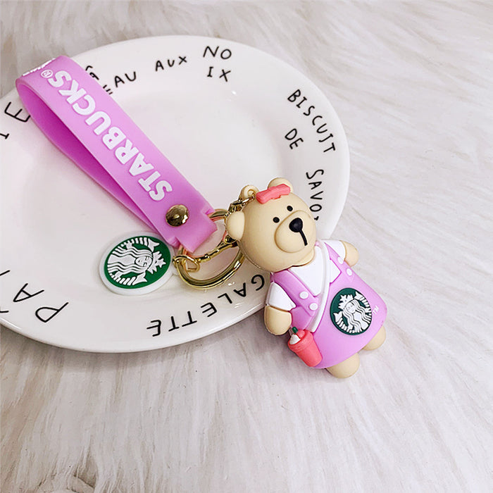 Wholesale Cartoon PVC Cute Bear Keychain (F) JDC-KC-DMF007