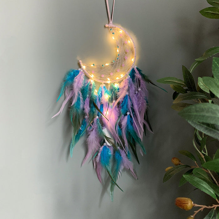 Jewelry WholesaleWholesale vintage blue purple feather Dreamcatcher JDC-DC-MGu007 Dreamcatcher 梦罟 %variant_option1% %variant_option2% %variant_option3%  Factory Price JoyasDeChina Joyas De China