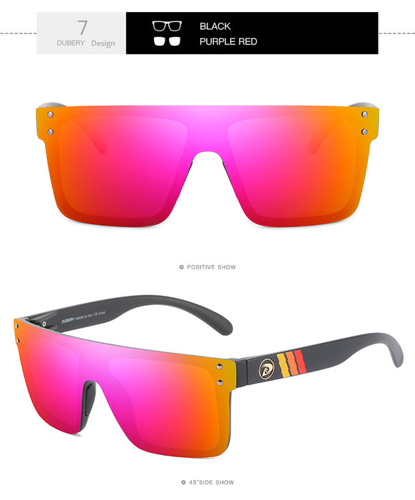 Wholesale One Piece Large Frame Sunglasses Polarized Sports Cycling Glasses without box JDC-SG-TieP012