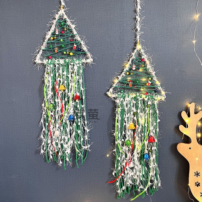 Wholesale Dream Catcher Iron Circle Christmas Tree Triangle Wind Chime Pendant with Lamp MOQ≥2 JDC-DC-MYing034