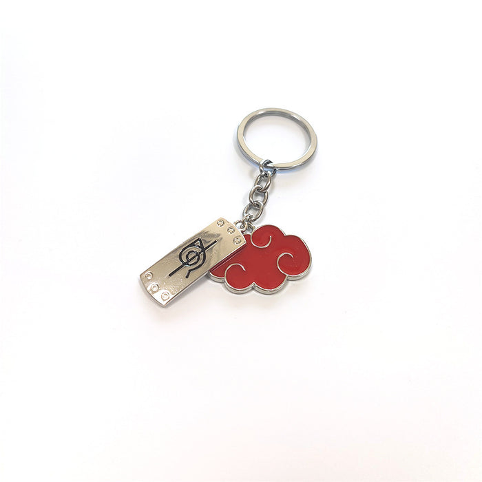 Wholesale Keychains For Backpacks Keychain Xiao Tissue Red Cloud Pendant Konoha Logo Alloy Pendant (M) MOQ≥2 JDC-KC-ZhenL001