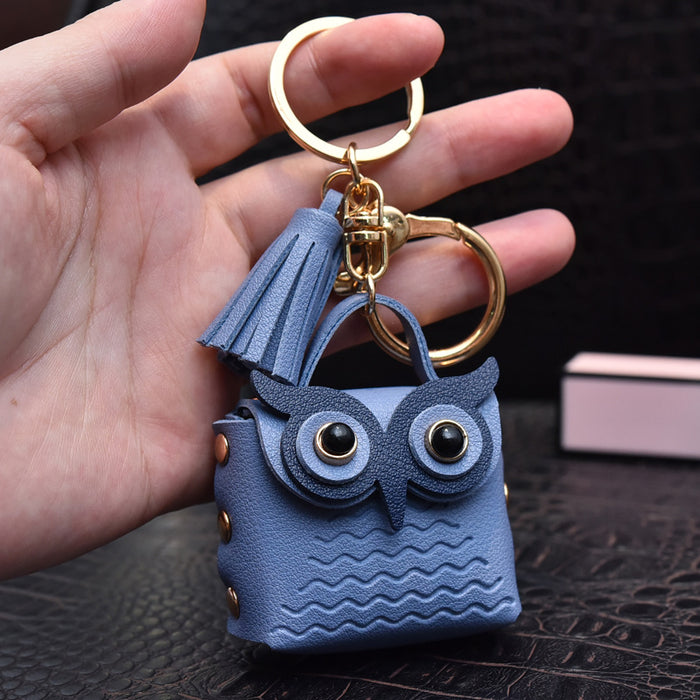 Wholesale Leather Owl Coin Purse Keychain JDC-KC-Chongr007