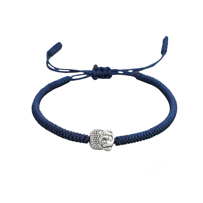 Wholesale diamond knot Buddha head creative hand knitting Buddha bracelet  MOQ≥3 JDC-BT-QiuX022