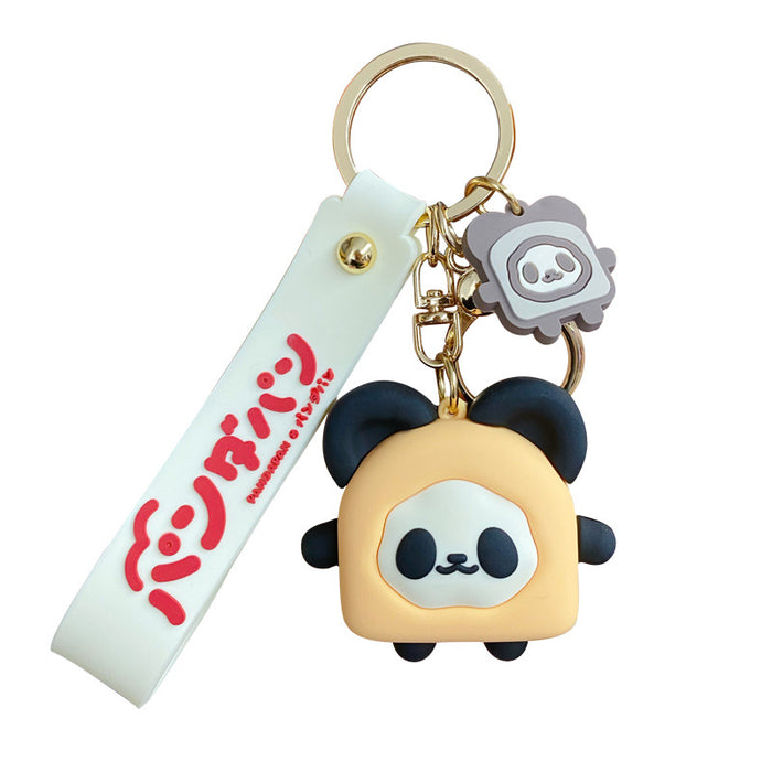 Wholesale Keychains PVC Metal Panda Toast Cute (M) MOQ≥2 JDC-KC-BaiM045