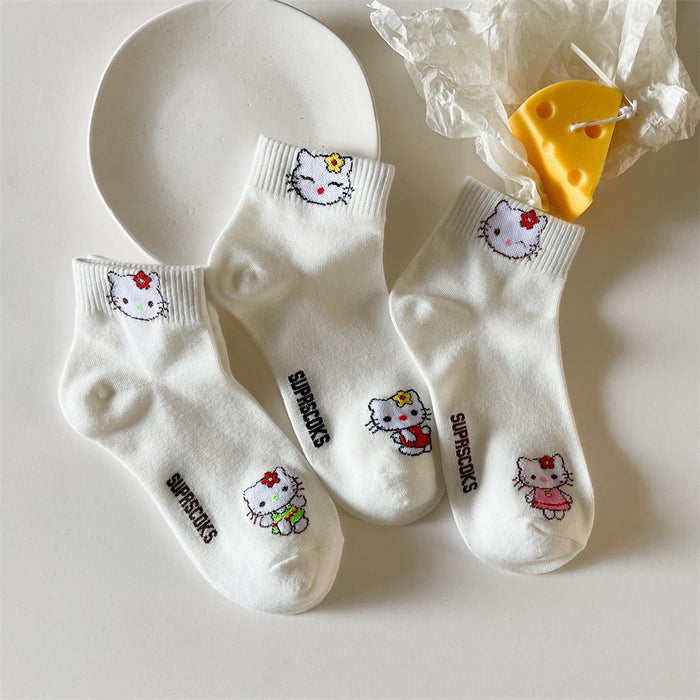 Wholesale summer thin socks women's socks cartoon cute JDC-SK-YMS004