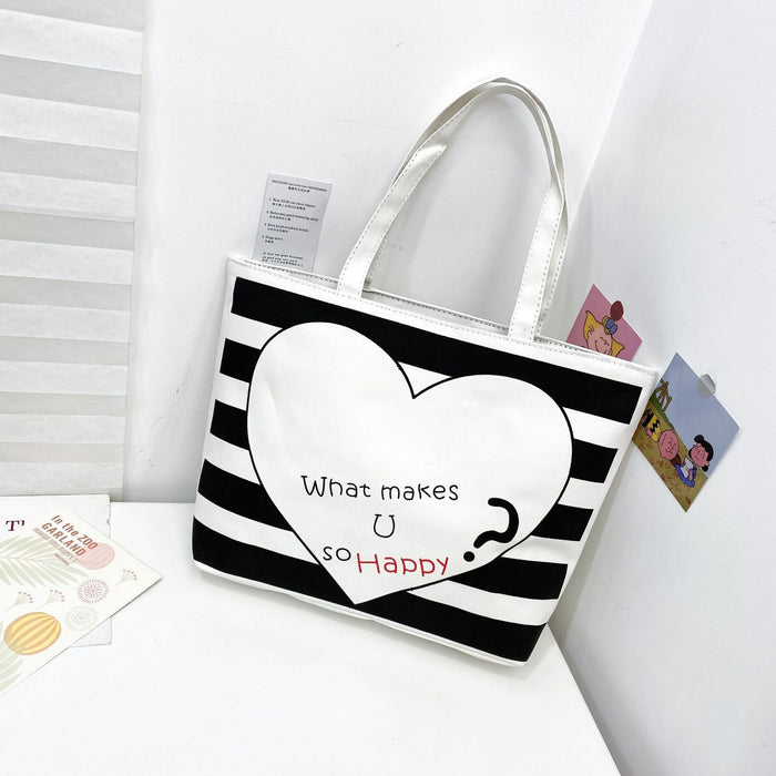 Wholesale Handbag Canvas Cute Printed Shoulder Tote Bag MOQ≥2 JDC-HB-Weis003