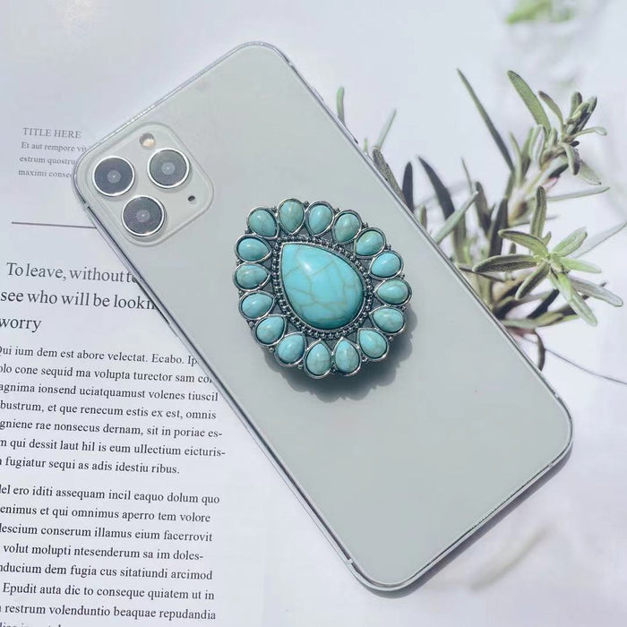 Wholesale Grips Mobile Phone Holder Turquoise Cactus Phone Holder Folding MOQ≥2 JDC-PS-Weijiu003