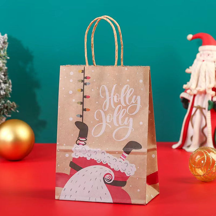 Wholesale Gift Bag Kraft Paper Christmas Gift Bag MOQ≥12 JDC-GB-Ganrui017