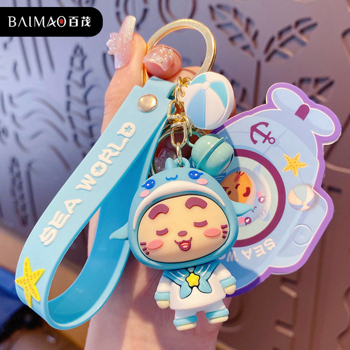 Wholesale Keychains Hardware PVC Cartoon Cute MOQ≥2 JDC-KC-BaiM054