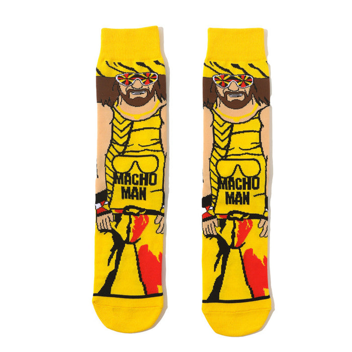 Wholesale socks fabric cartoon medium tube cute character (M)  JDC-SK-HuiHe004