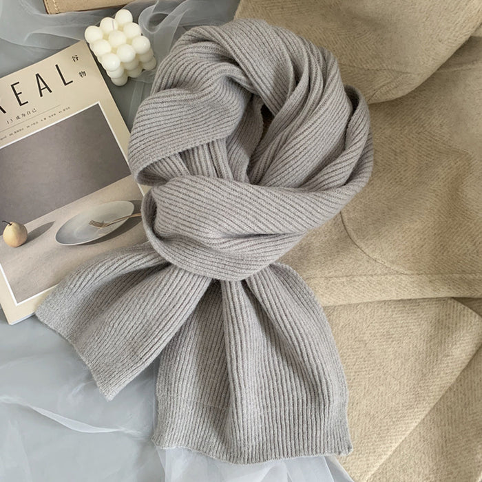 Wholesale Scarf Acrylic Cotton Winter Thickening Warm Yarn Solid JDC-SF-hengc007