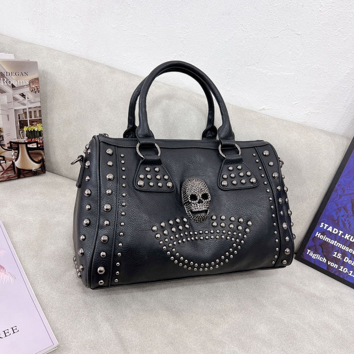 Wholesale Shoulder Bag PU Rivets Large Capacity Portable Diagonal Span MOQ≥3 JDC-SD-Shangj001