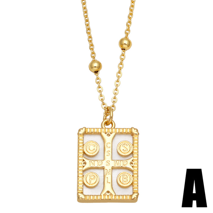 Wholesale Retro Cross Necklace Versatile High-Quality Temperament Sweater Chain JDC-NE-AS582