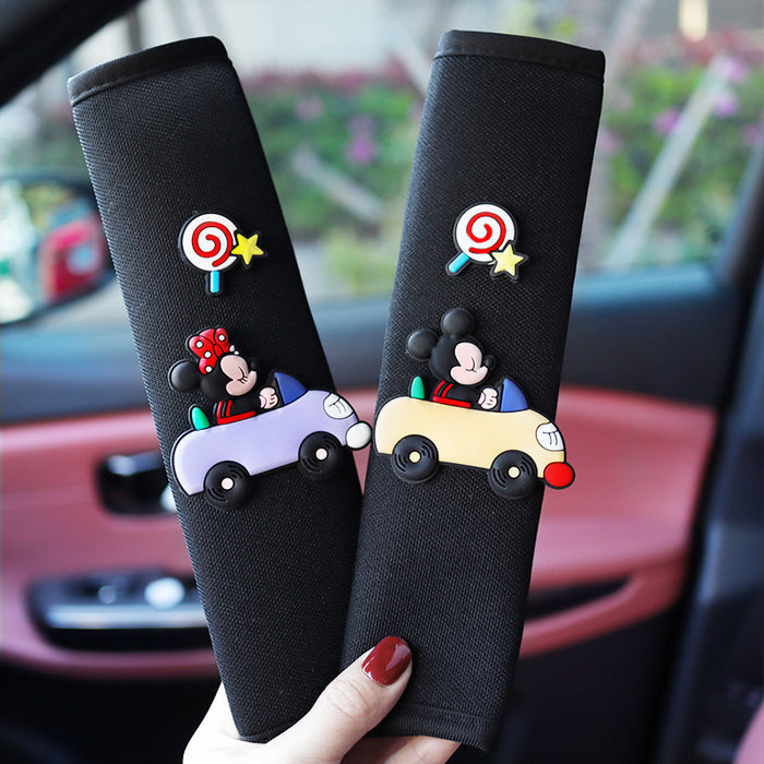 Wholesale Car Seat Belt Shoulder Guard Ice Silk Cute Cartoon MOQ≥2 JDC-CA-YueRan001