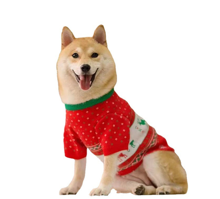 Wholesale Pet Dog Cat Christmas Sweater Elk Knit Jacket JDC-PC-Tengy006