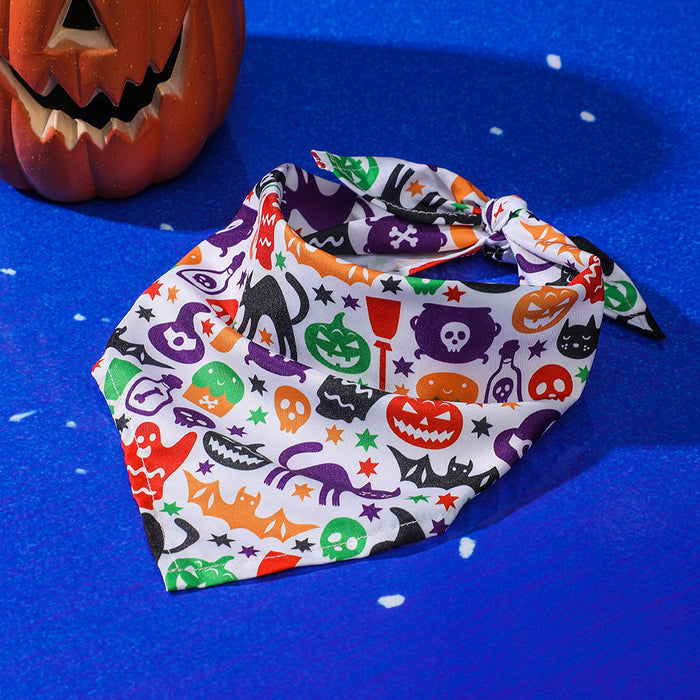 Wholesale Pet Clothes Pet Triangle Towel Halloween Saliva Towel Single Layer MOQ≥2 JDC-PC-YingQ001