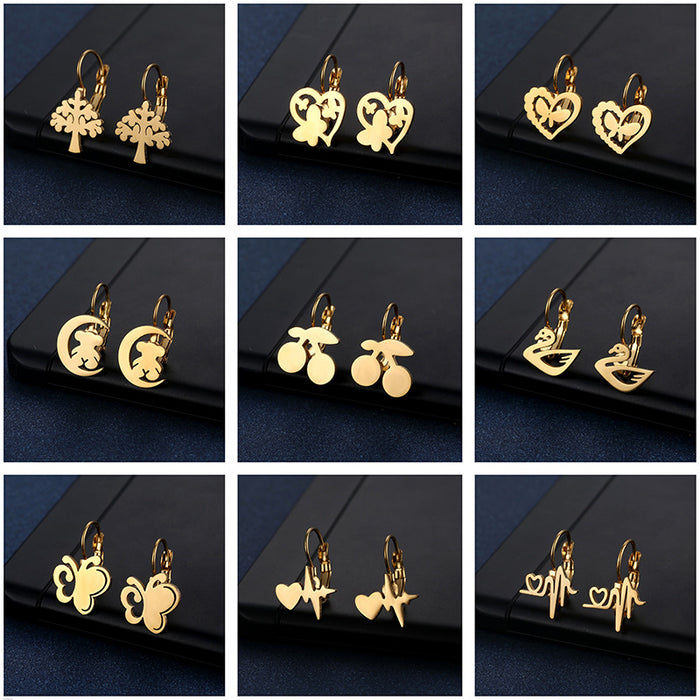 Jewelry WholesaleWholesale simple cold wind class titanium earrings JDC-ES-Mingm027 Earrings 敏萌 %variant_option1% %variant_option2% %variant_option3%  Factory Price JoyasDeChina Joyas De China