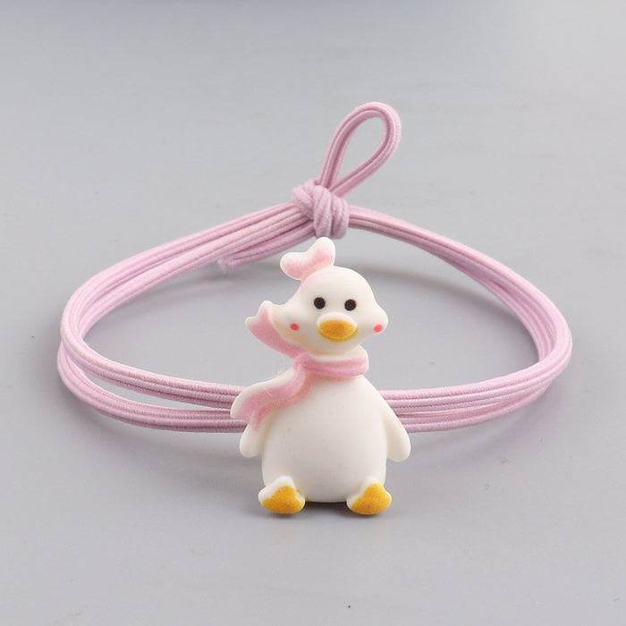 Jewelry WholesaleWholesale Cartoon Duck Plastic Resin Elastic Hair Rope JDC-HS-ZJia008 Hair Scrunchies 珍佳 %variant_option1% %variant_option2% %variant_option3%  Factory Price JoyasDeChina Joyas De China