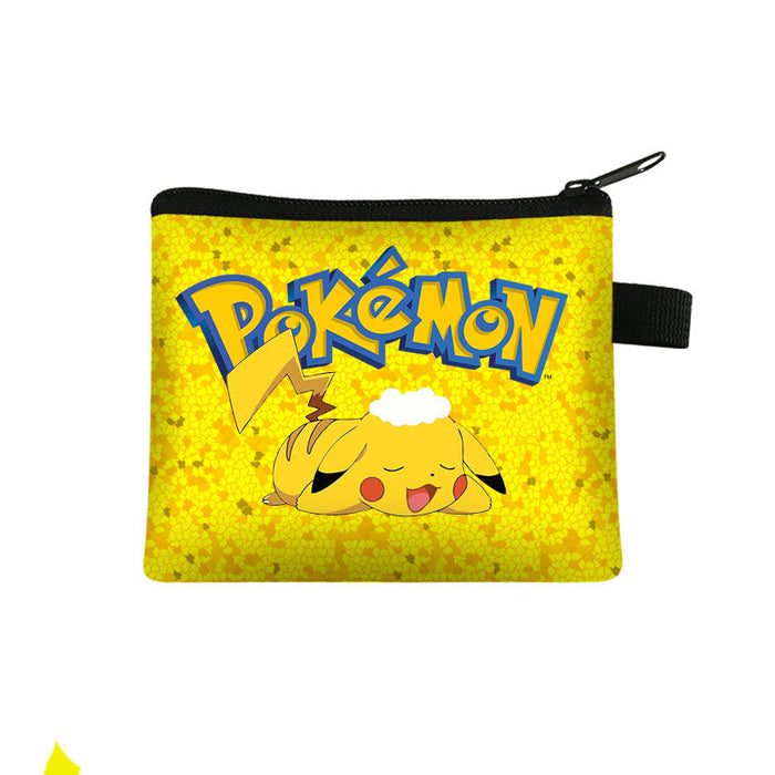 Wholesale game peripheral polyester coin purse pikachu printing JDC-WT-Rongfei001