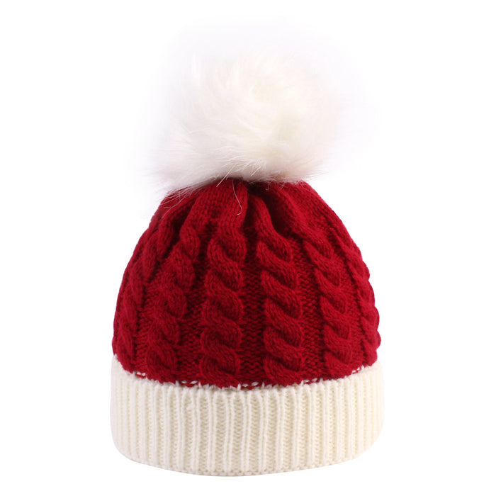 Wholesale Hat Cotton Winter Warm Christmas Solid Color Kids Twist Beanie JDC-FH-GSGM003