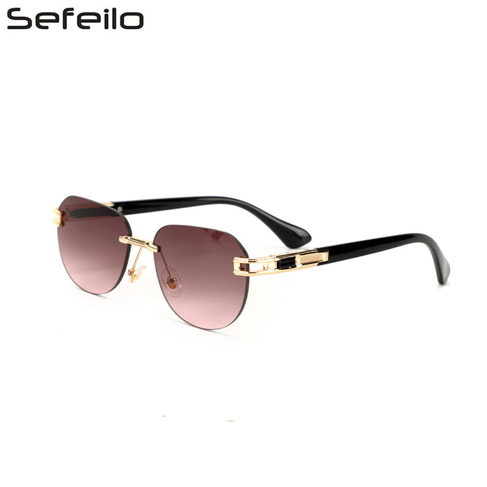 Wholesale Sunglasses Metal Oval Frame JDC-SG-BaoL020