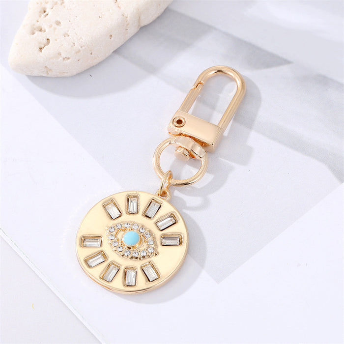 Jewelry WholesaleWholesale Dot Drill Carved Alloy Love Eye Keychain MOQ≥6 JDC-KC-Juej006 Keychains 觉际 %variant_option1% %variant_option2% %variant_option3%  Factory Price JoyasDeChina Joyas De China