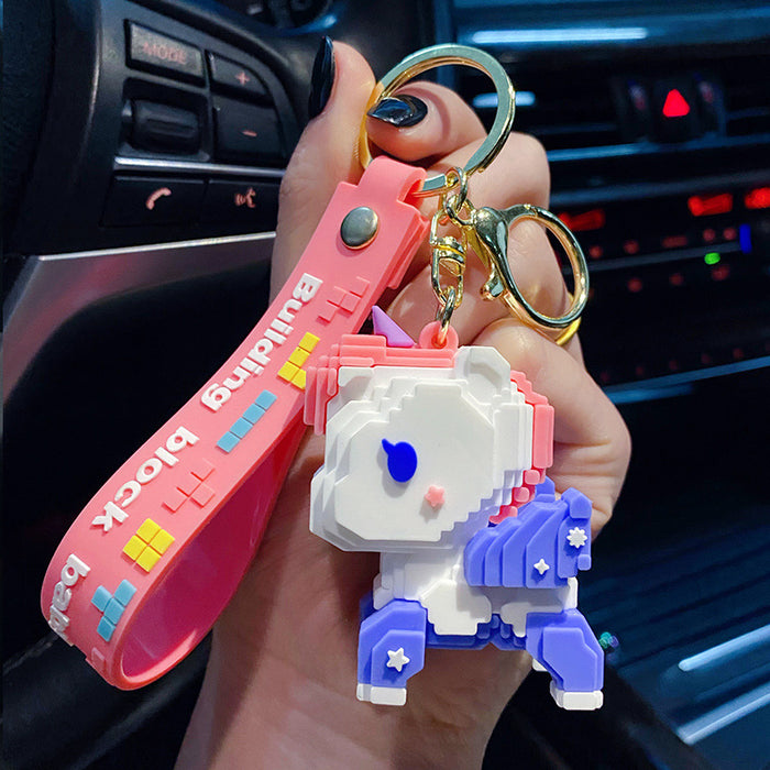 Jewelry WholesaleWholesale Creative Cartoon Building Blocks Exquisite Epoxy Keychain JDC-KC-Yaoyun009 Keychains 瑶韵 %variant_option1% %variant_option2% %variant_option3%  Factory Price JoyasDeChina Joyas De China