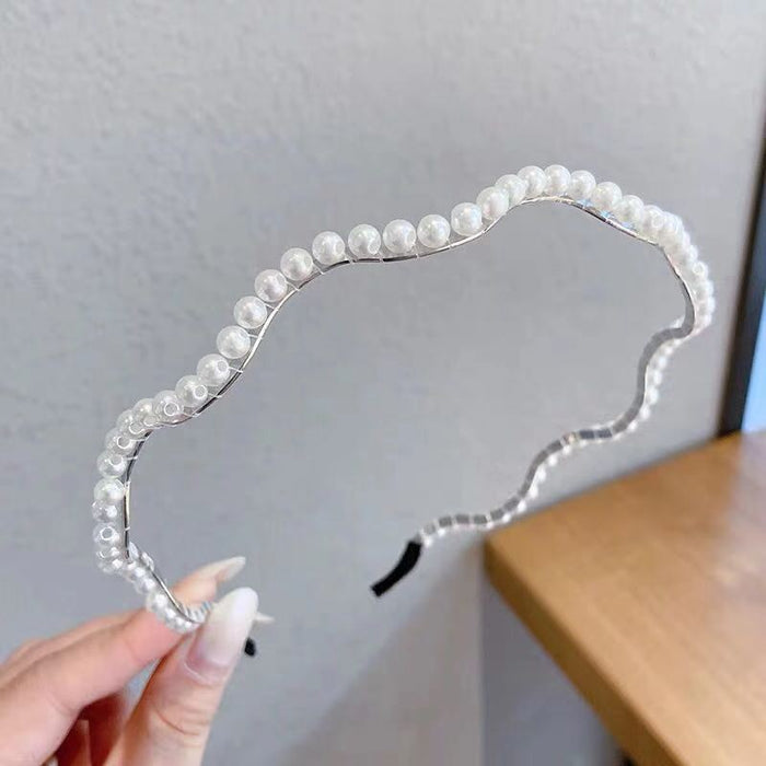 Jewelry WholesaleWholesale Girl Layer Bridal Pearl Bow Headband JDC-HD-aicc001 Headband 爱瞅瞅 %variant_option1% %variant_option2% %variant_option3%  Factory Price JoyasDeChina Joyas De China