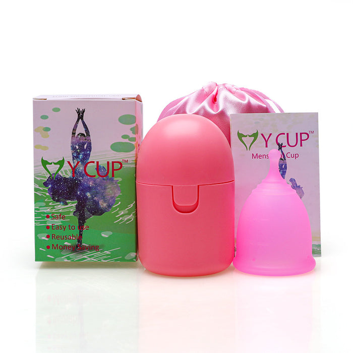 Wholesale Silicone Menstrual Cup Women's Menstrual Care Supplies Set MOQ≥2 JDC-MC-SenC002