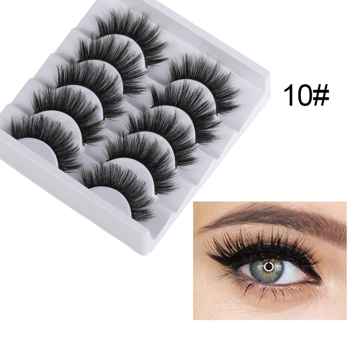 Jewelry WholesaleWholesale 5 pairs of 3D mink false eyelashes JDC-EY-XuQ001 Eyelashes 徐芹 %variant_option1% %variant_option2% %variant_option3%  Factory Price JoyasDeChina Joyas De China