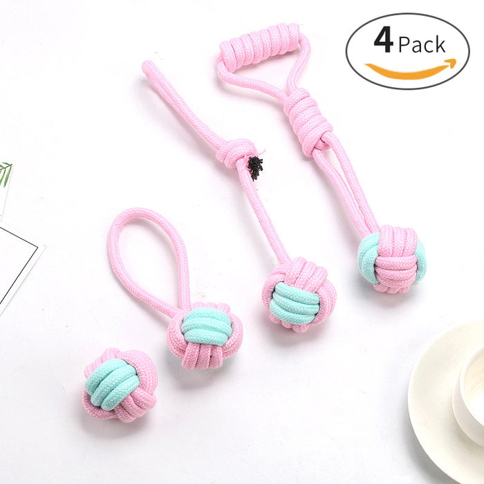 Wholesale Pet Toy Dog Bite Rope Set Bite Resistant Cotton Rope Ball JDC-PT-MaiQi001