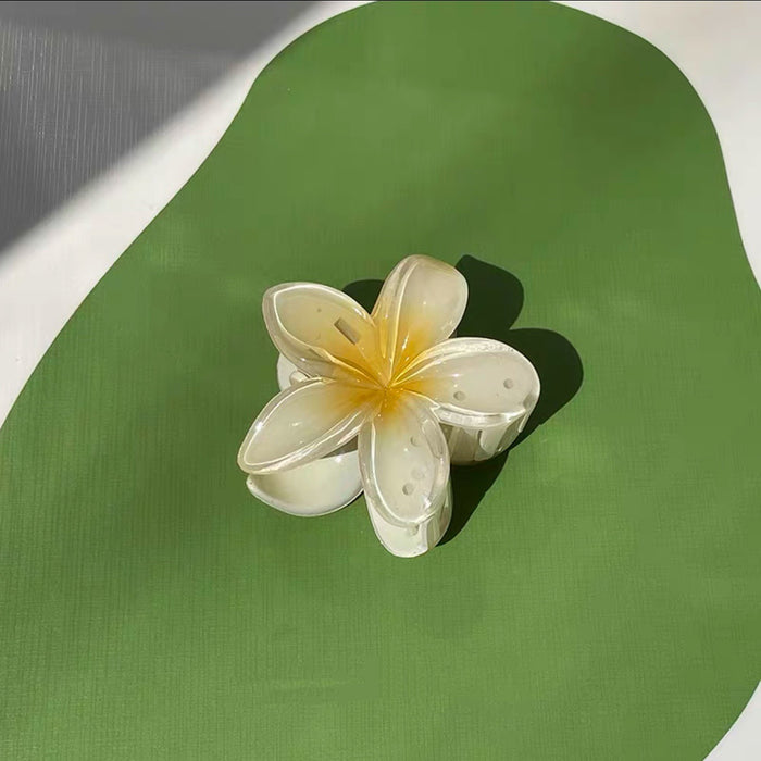 Wholesale Hair Clips Resin Beach Vacation Frangipani Flower Styling JDC-HC-WeiYi002