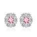 Jewelry WholesaleWholesale glitter diamond flower plated silver stud earrings JDC-ES-BZ017 Earrings 标志 %variant_option1% %variant_option2% %variant_option3%  Factory Price JoyasDeChina Joyas De China