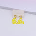 Jewelry WholesaleWholesale Fresh Green Acrylic Print Love Stitching Rainbow Earrings JDC-ES-DUAI010 Earrings 渡爱 %variant_option1% %variant_option2% %variant_option3%  Factory Price JoyasDeChina Joyas De China