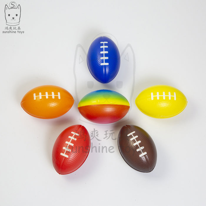 Wholesale Children's Decompression Toys PU Polyurethane Rugby JDC-FT-HongSh001