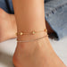 Jewelry WholesaleWholesale beach style foot chain with diamond claw Anklets JDC-AS-e262 Anklet 奈珠 %variant_option1% %variant_option2% %variant_option3%  Factory Price JoyasDeChina Joyas De China
