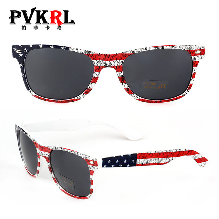 Wholesale 4th of July Clear American Flag Sunglasses Independence Day Sunglasses JDC-SG-ZuoL002