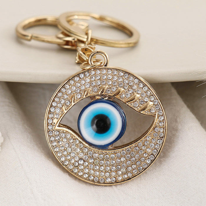 Jewelry WholesaleWholesale creative blue eye devil's eye Rhinestone keychain MOQ≥2 JDC-KC-ChaoK006 Keychains 超凯 %variant_option1% %variant_option2% %variant_option3%  Factory Price JoyasDeChina Joyas De China