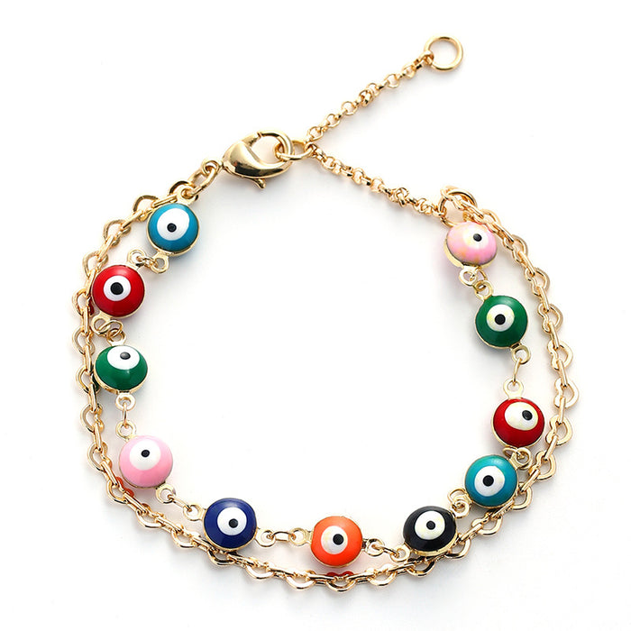 Wholesale Devil's Eye Iron Enamel Bracelet JDC-BT-KenJ003