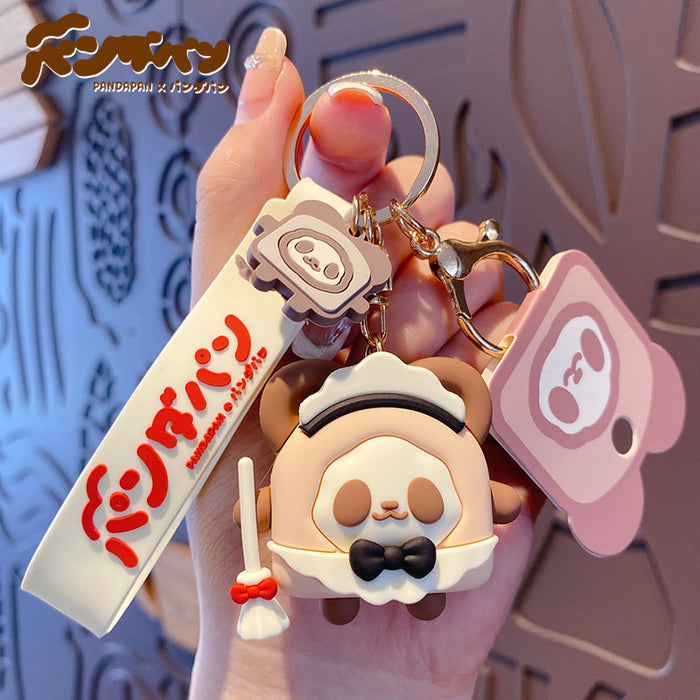 Wholesale Keychains PVC Metal Panda Toast Cute (M) MOQ≥2 JDC-KC-BaiM045