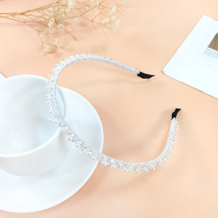 Jewelry WholesaleWholesale pearl crystal winding headband hairpin girl JDC-HD-O399 Headband 潮炫 %variant_option1% %variant_option2% %variant_option3%  Factory Price JoyasDeChina Joyas De China