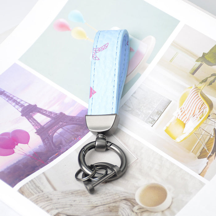 Wholesale bell buckle leather car key chain small pendant (F) JDC-KC-DAJ004