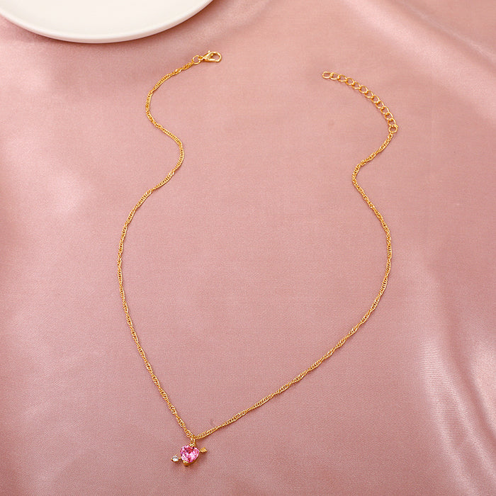 Jewelry WholesaleWholesale Zircon Copper Necklace JDC-NE-D037 Necklaces 晴雯 %variant_option1% %variant_option2% %variant_option3%  Factory Price JoyasDeChina Joyas De China