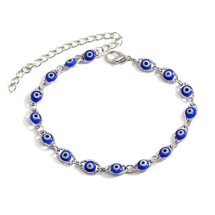 Wholesale popular blue eye ANKLET trendy high -level sense JDC-AS-ZuanL001