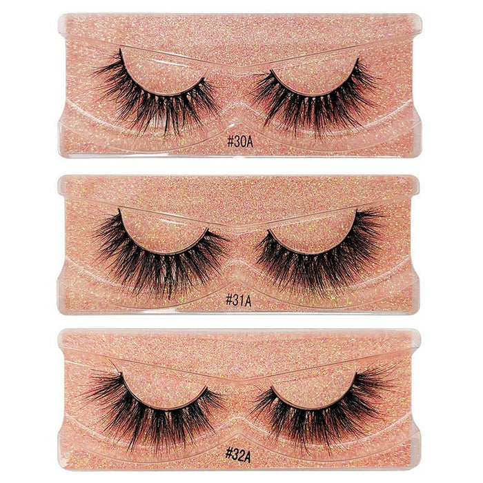 Wholesale Mink Hair 1 Pair Explosive Hair False Eyelashes 3D Messy Natural Simulation JDC-EY-LanJL011